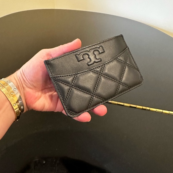NWT Authentic luxury preppy Tory Burch Rare Black Savannah Card Case - Picture 7 of 17